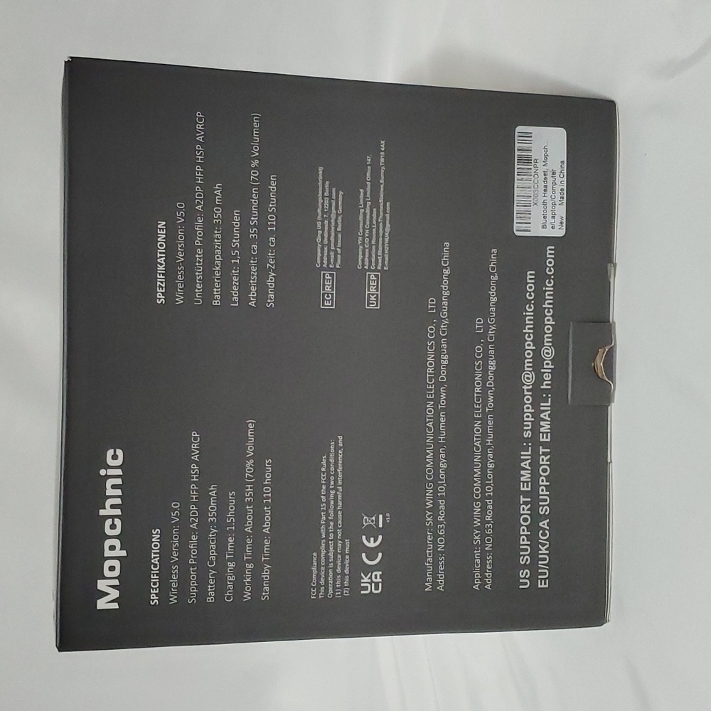 Mopchnic Bluetooth Headset, Wireless Headset w Microphone AI Noise Canceling - Picture 11 of 13